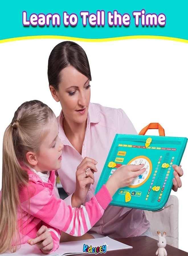 Kidology Montessori Busy Board Toy to Develop Basic Skills|Educational Sensory Board Travel Toys for Plane Car Aged 3+ Kids|Activity Parents-Kids Travelling Toys|Multicolor - Image 3